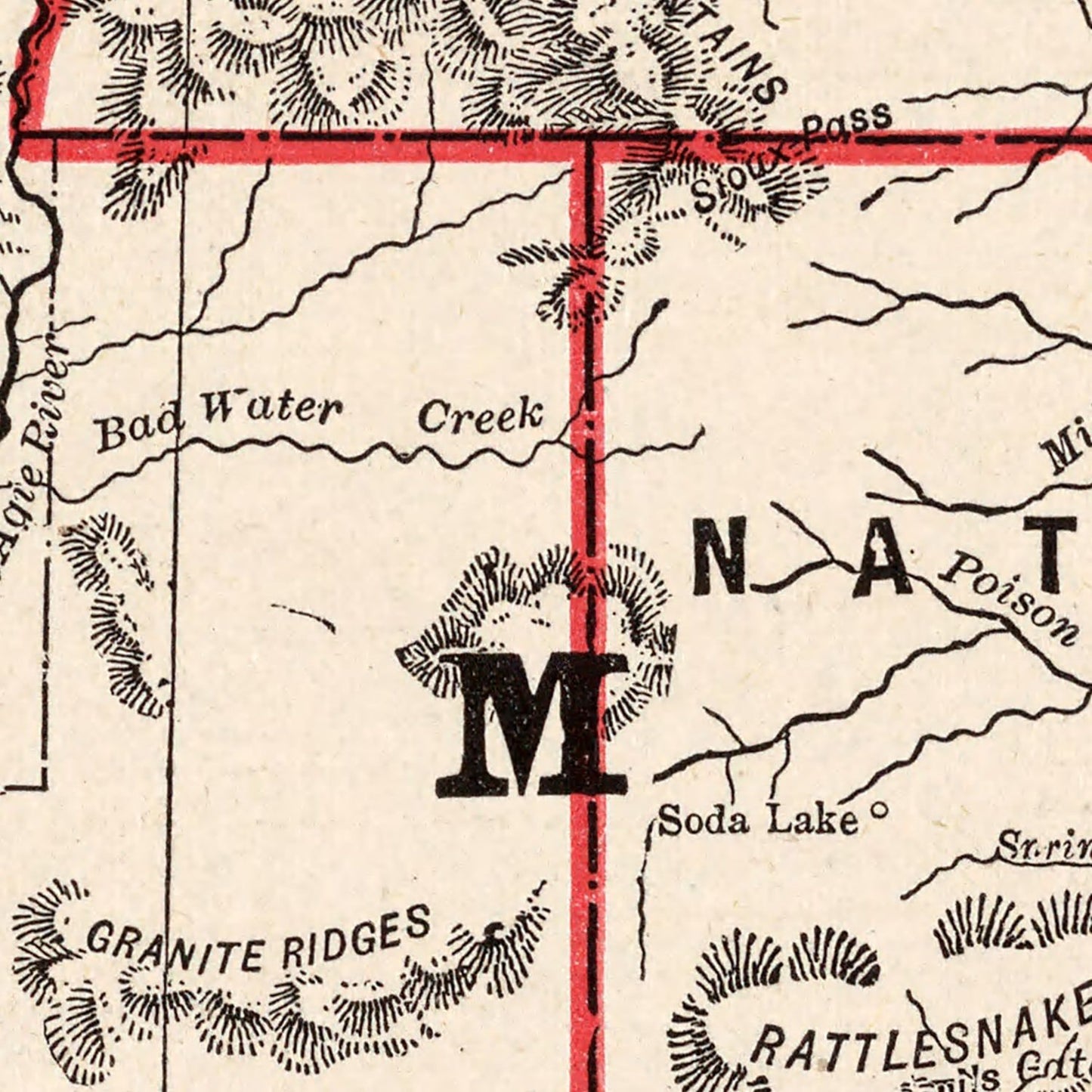 Vintage Map of Wyoming, 1893