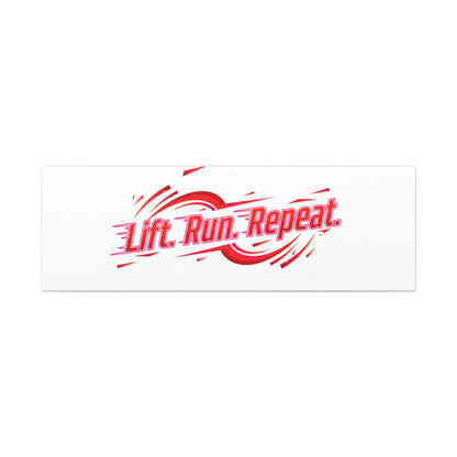 Lift Run Repeat Gym Motivation Canvas Wall Art