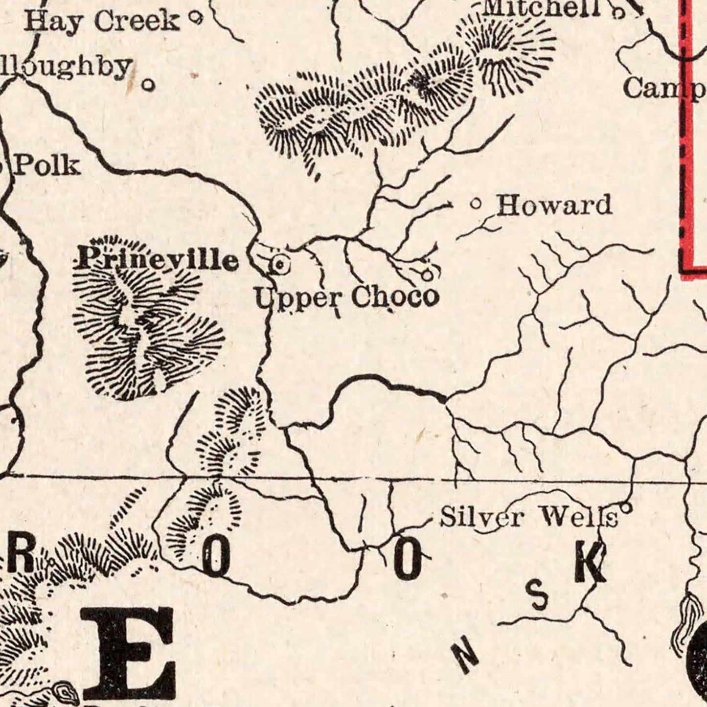 Vintage Map of Oregon, 1893