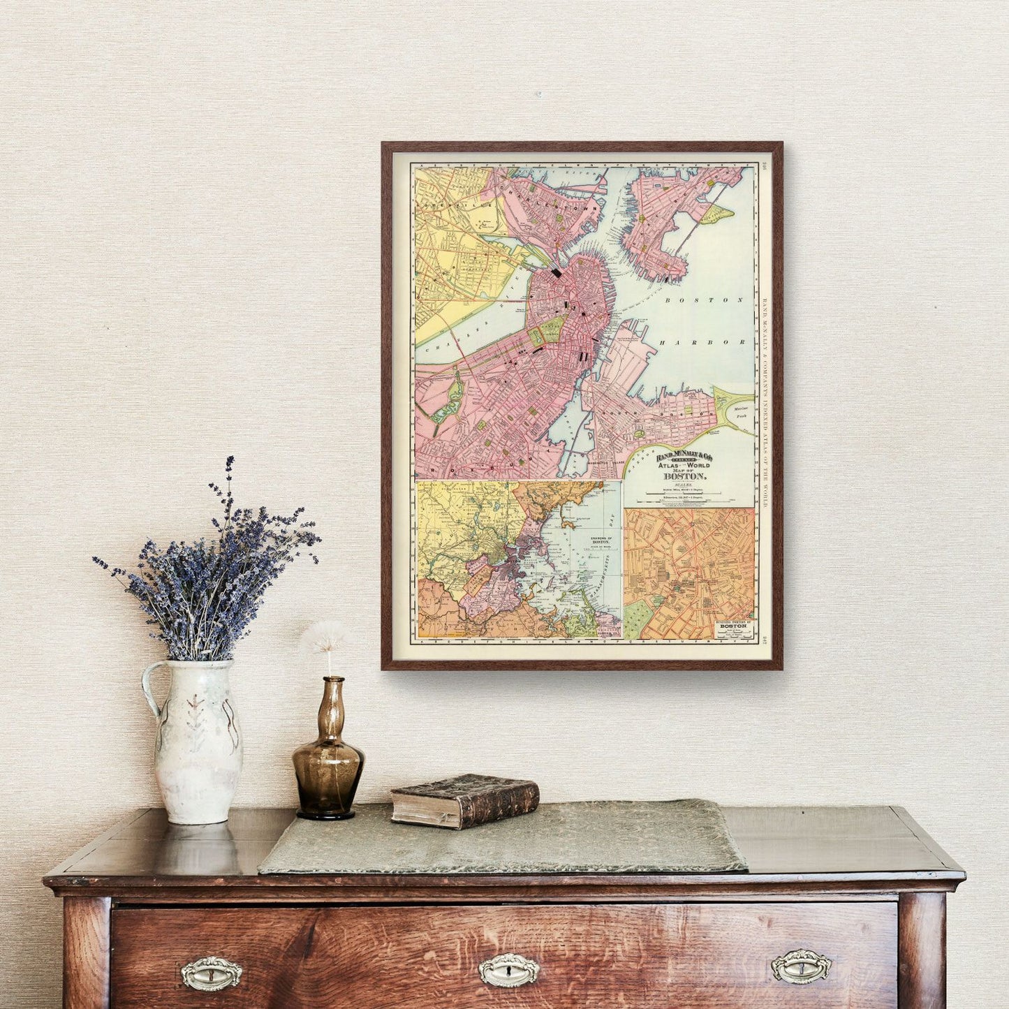 Vintage Map of Boston, Massachusetts, 1897