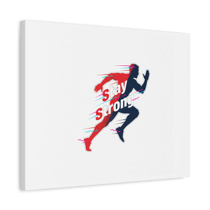 Stay Strong Runner Gym Canvas Wall Art