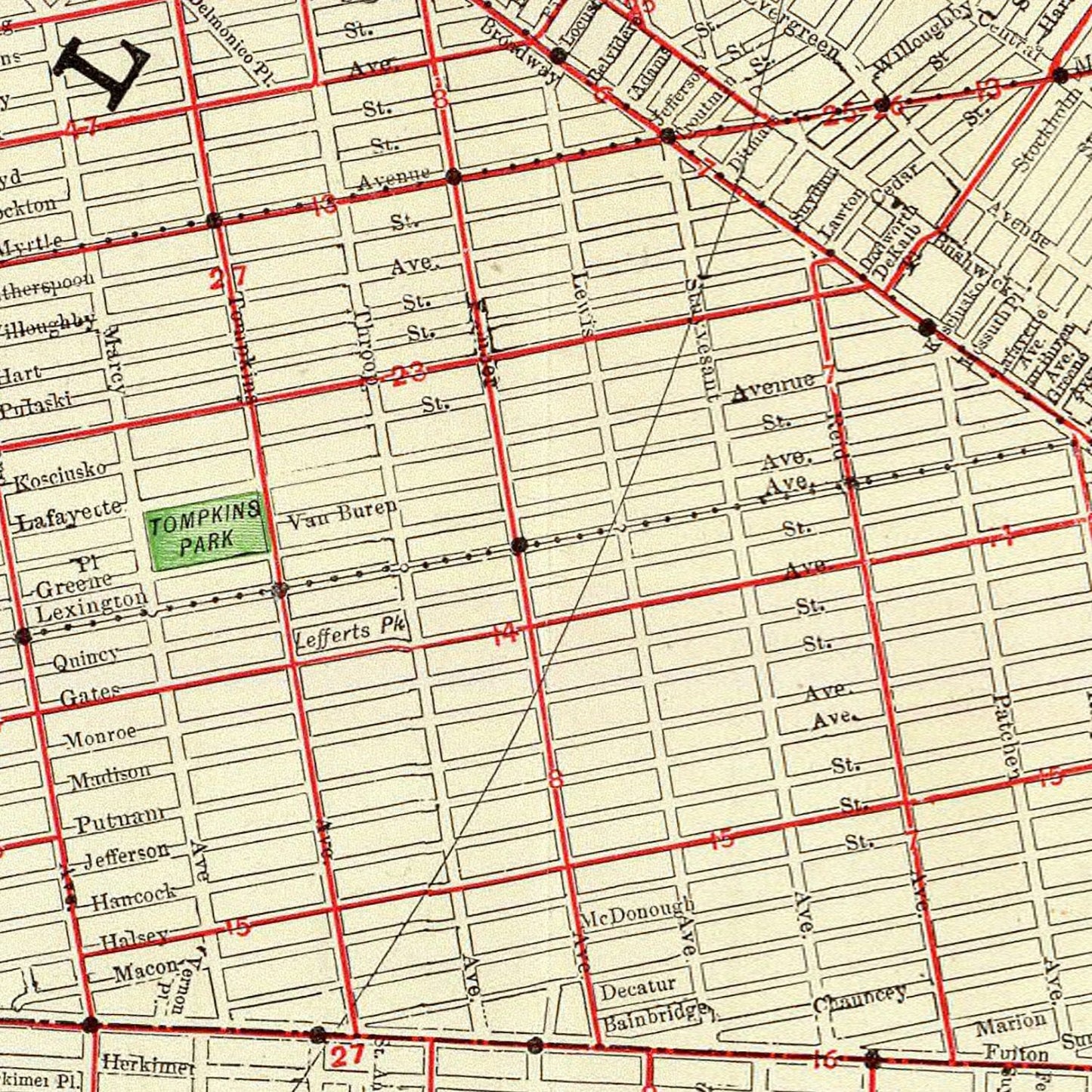 Vintage Map of Brooklyn, New York, 1897