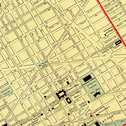 Vintage Map of Washington, DC, 1897 Edition B