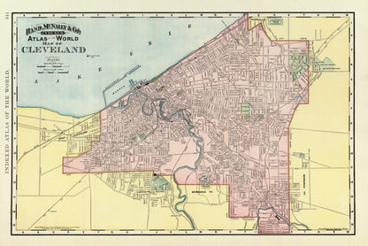Vintage Map of Cleveland, Ohio 1897