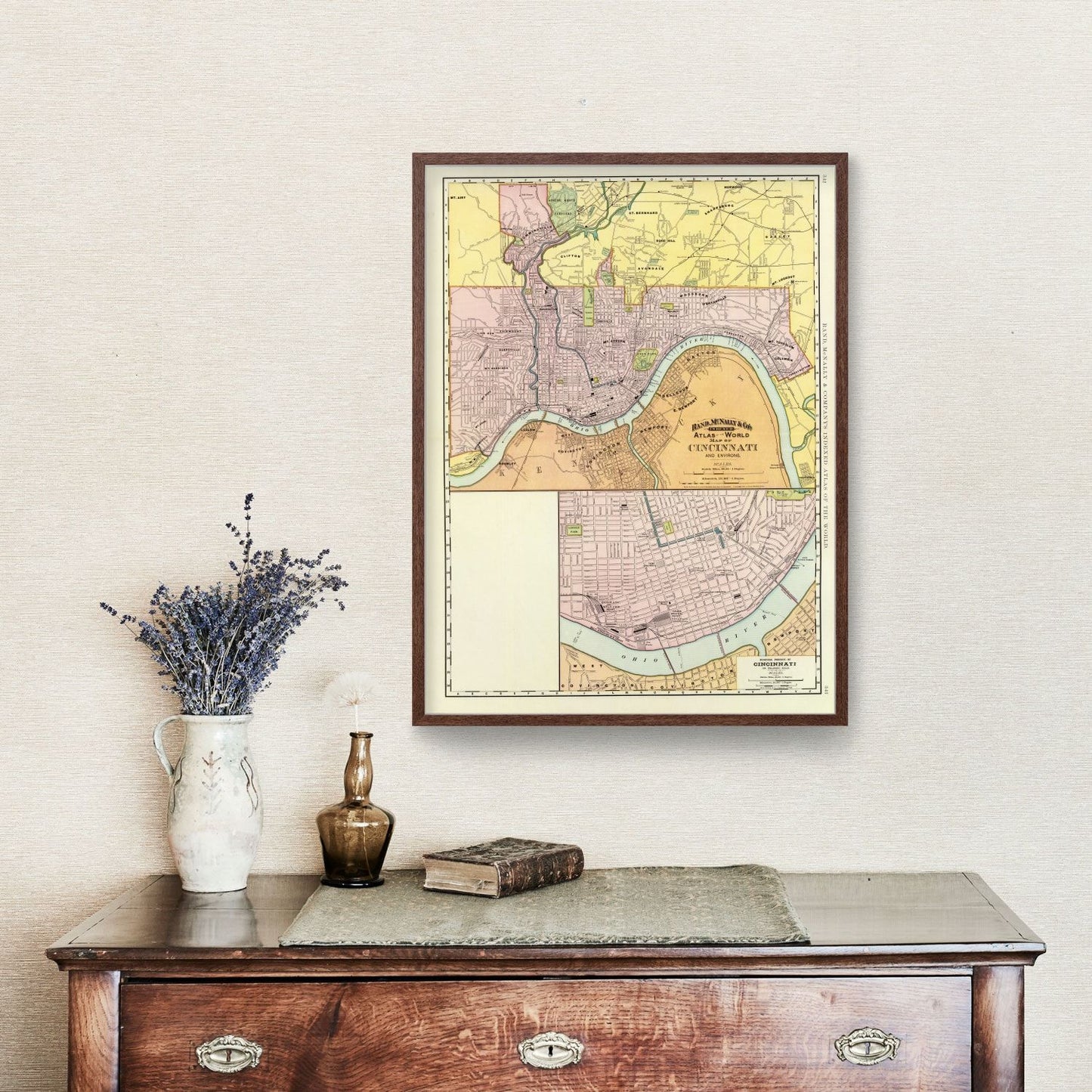Vintage Map of Cincinnati, Ohio, 1897