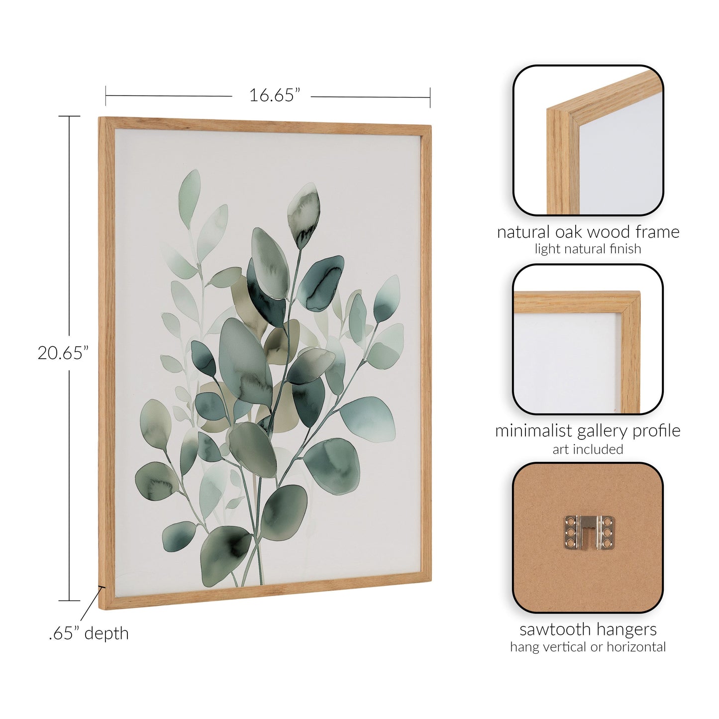Eucalyptus Watercolor Botanical Framed Wall Art