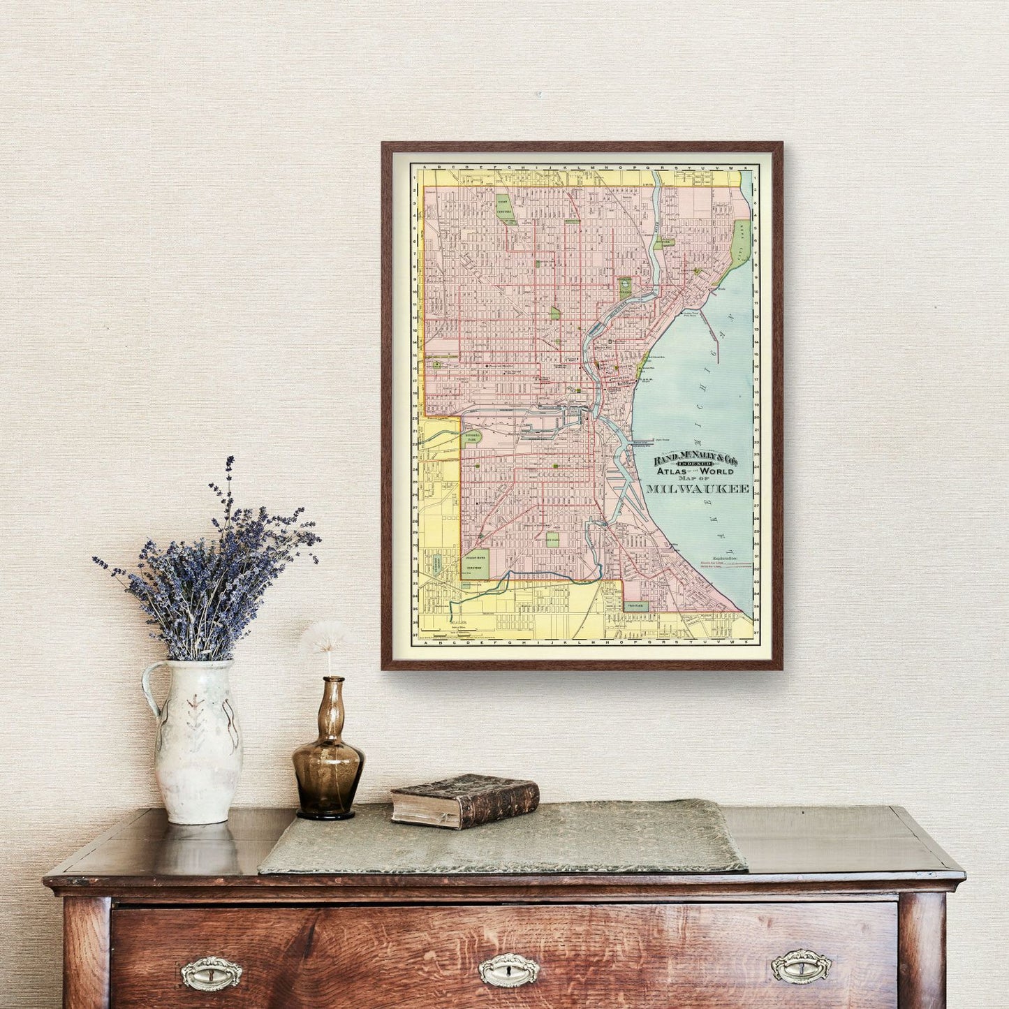 Vintage Map of Milwaukee, Wisconsin, 1897