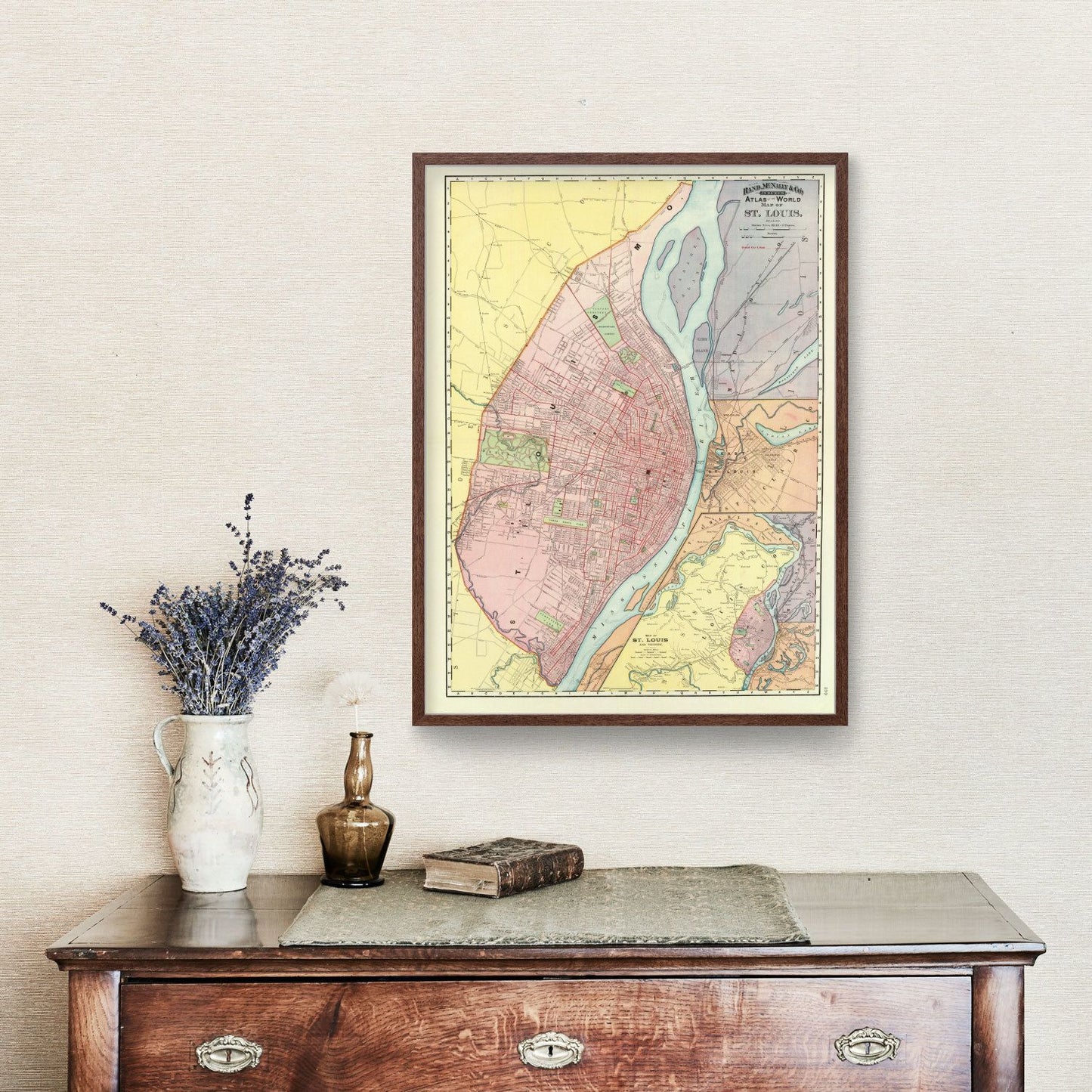 Vintage Map of Saint Louis, Missouri, 1897