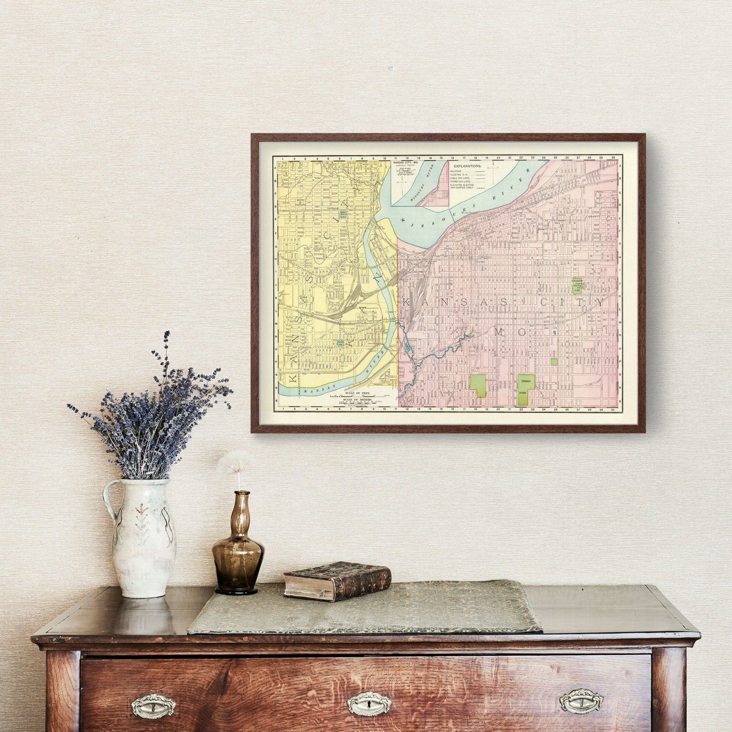 Vintage Map of Kansas City, Kansas, 1897