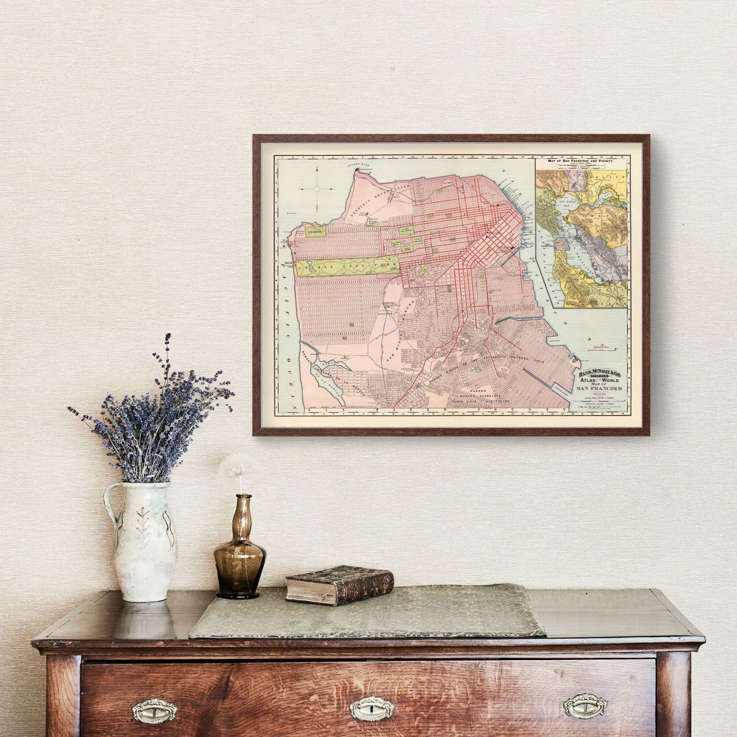 Vintage Map of San Francisco, California, 1897