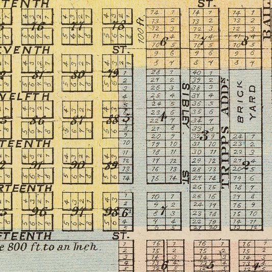 Vintage Map of Hastings, Minnesota, 1874