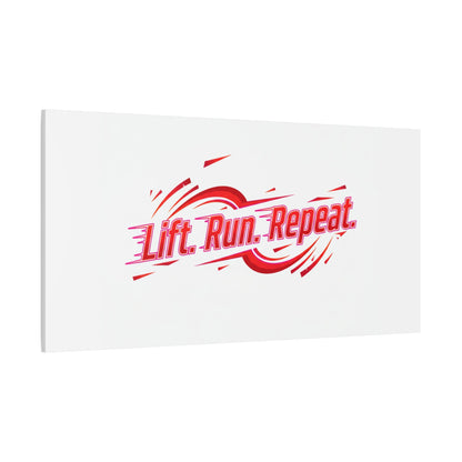 Lift Run Repeat Gym Motivation Canvas Wall Art
