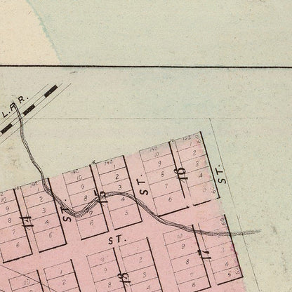 Vintage Map of Carver, Minnesota, 1874