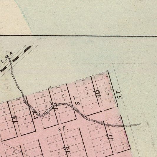 Vintage Map of Carver, Minnesota, 1874
