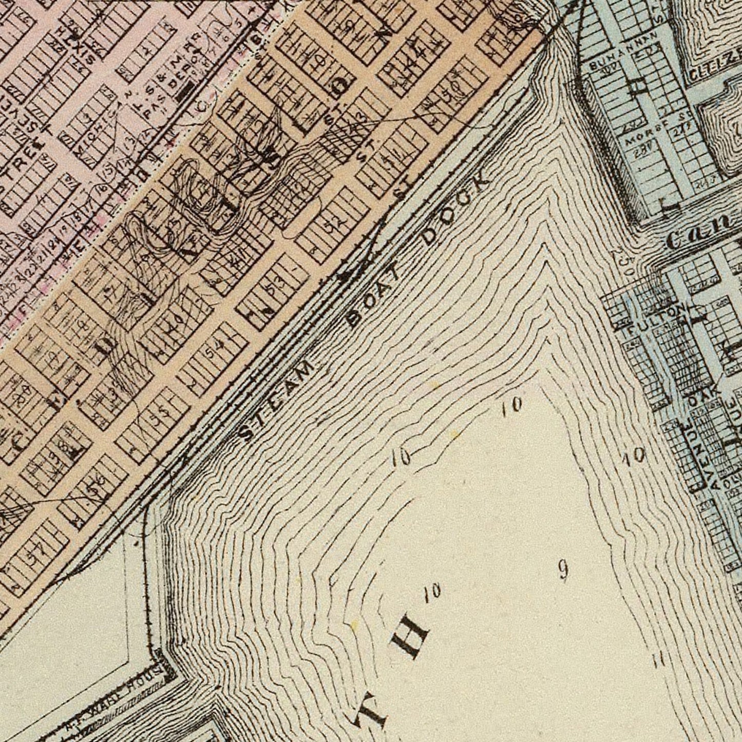 Vintage Map of Duluth, Minnesota, 1874