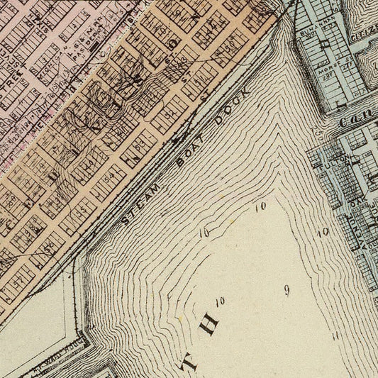 Vintage Map of Duluth, Minnesota, 1874