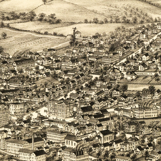 Vintage Map of Merrimac, Massachusetts, 1889