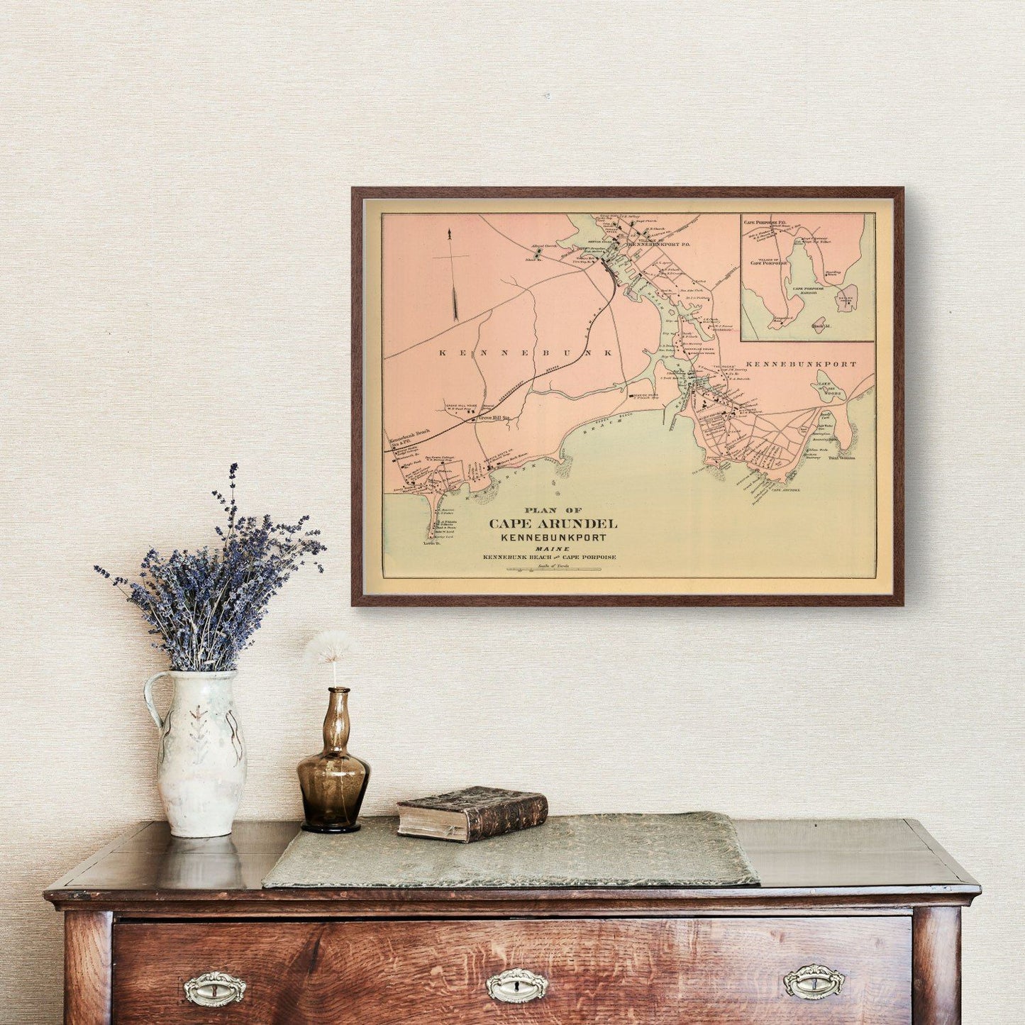 Vintage Map of Cape Porpoise, Maine, 1894