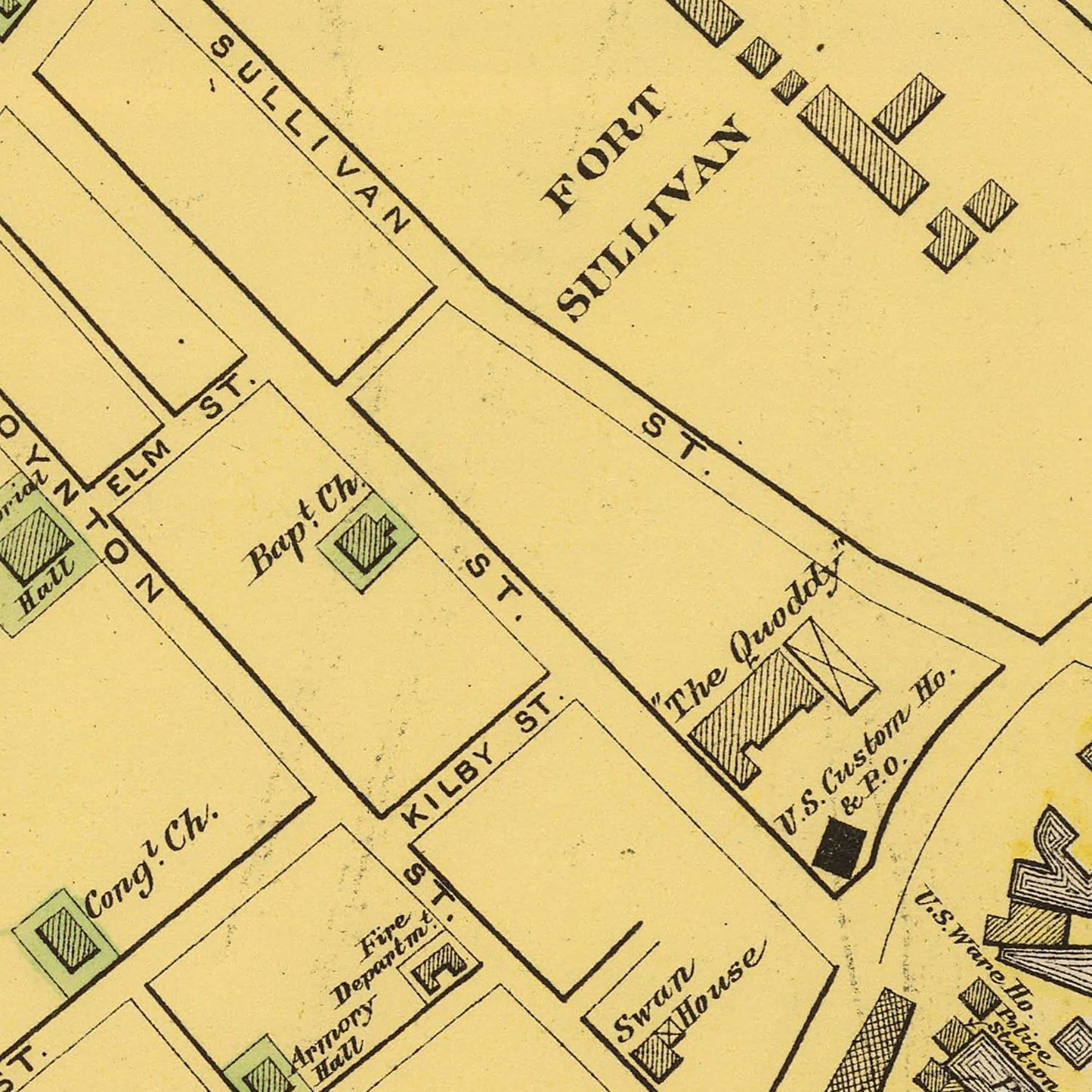 Vintage Map of Eastport, Maine, 1894