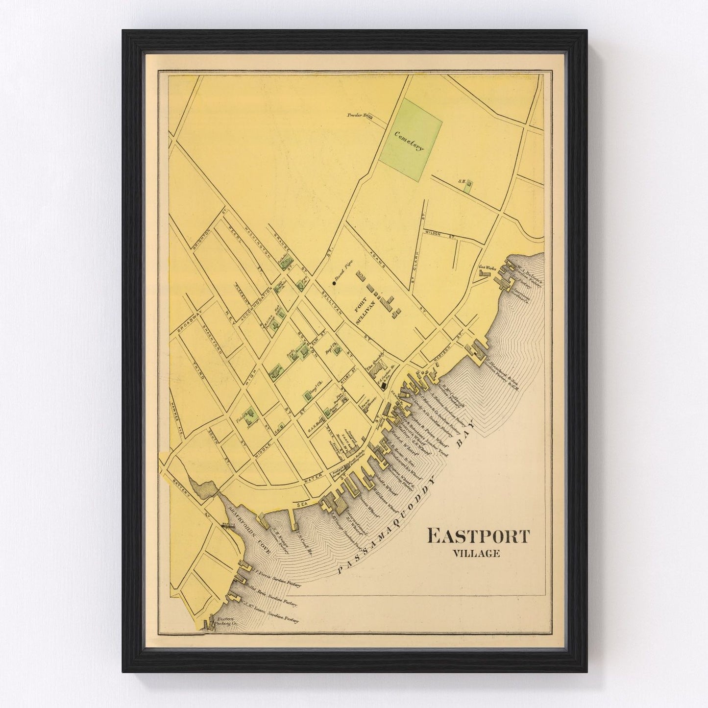 Vintage map of Eastport, Maine, 1894