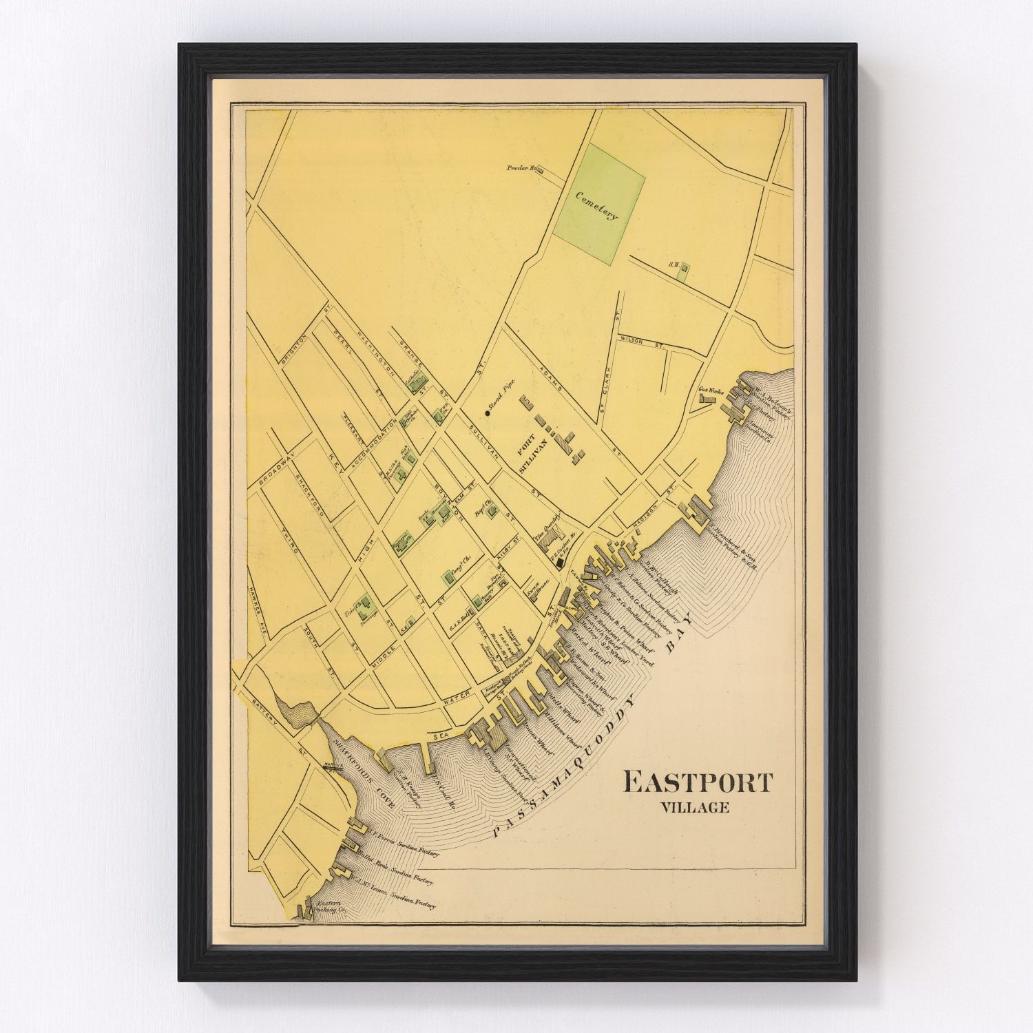 Vintage map of Eastport, Maine, 1894