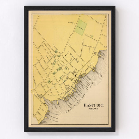 Vintage map of Eastport, Maine, 1894