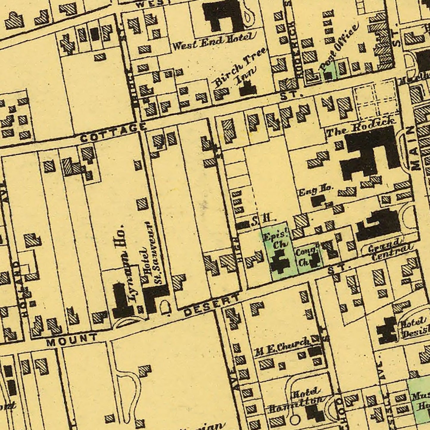 Vintage Map of Bar Harbor, Maine, 1894