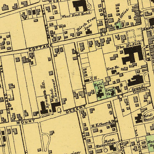 Vintage Map of Bar Harbor, Maine, 1894