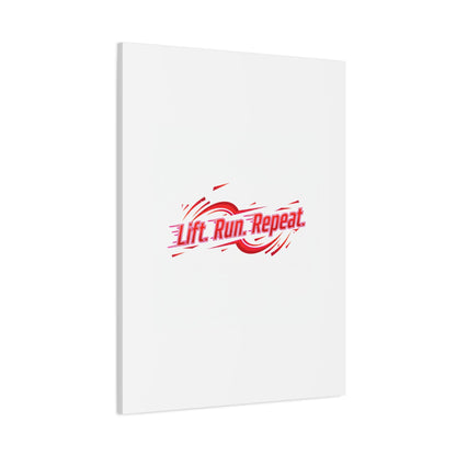 Lift Run Repeat Gym Motivation Canvas Wall Art