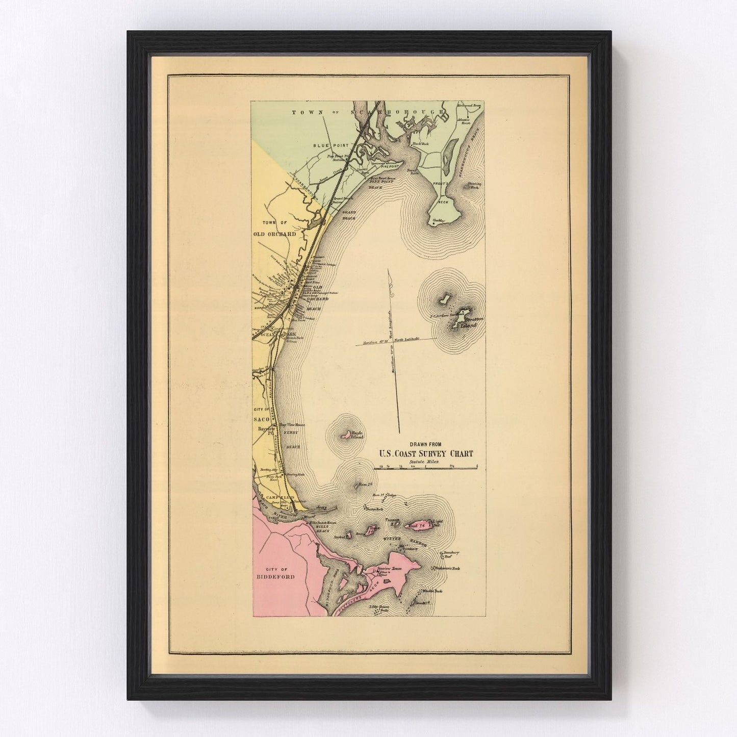 vintage map of Scarborough, Maine, 1894