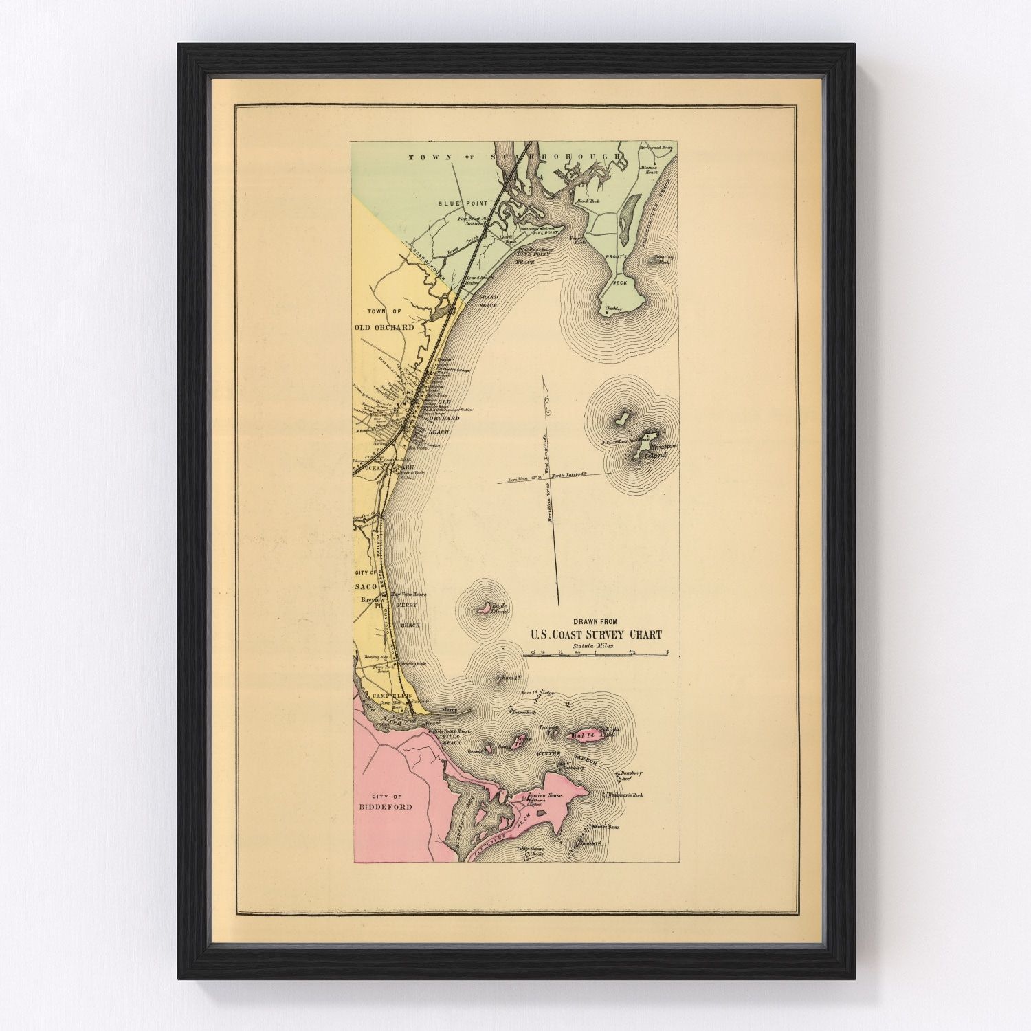 vintage map of Scarborough, Maine, 1894