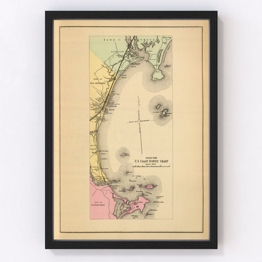 vintage map of Scarborough, Maine, 1894