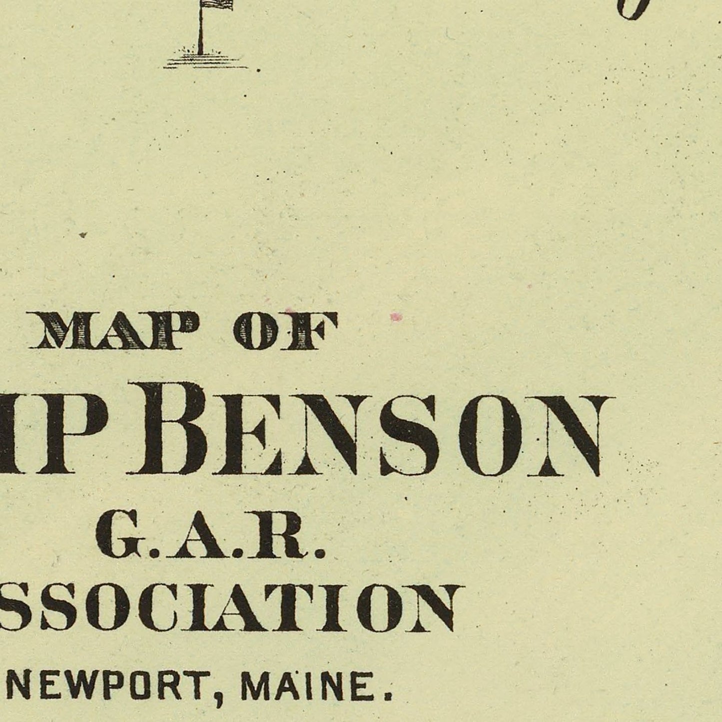 Vintage Map of Camp Benson, Maine, 1894 | Wall Art