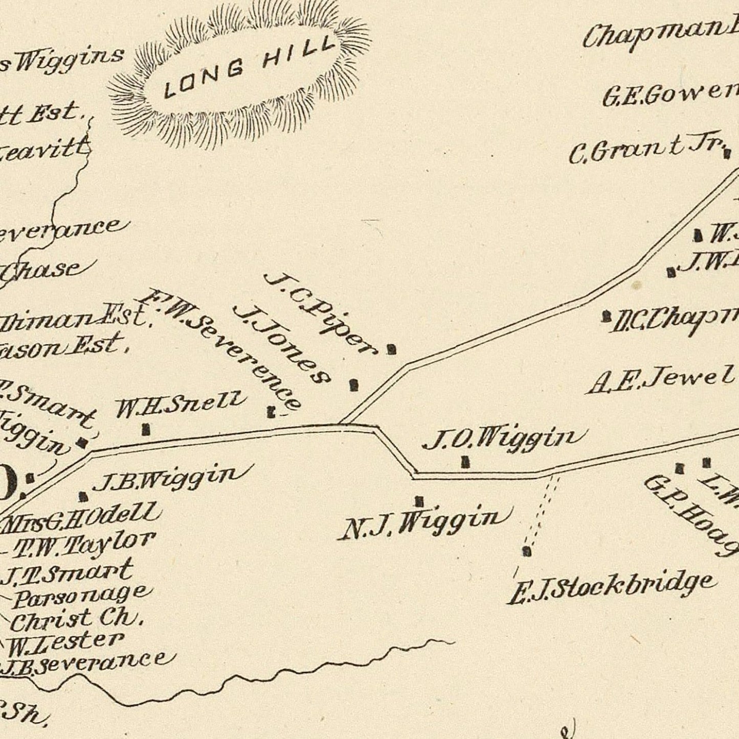 Vintage Map of Stratham, New Hampshire, 1892