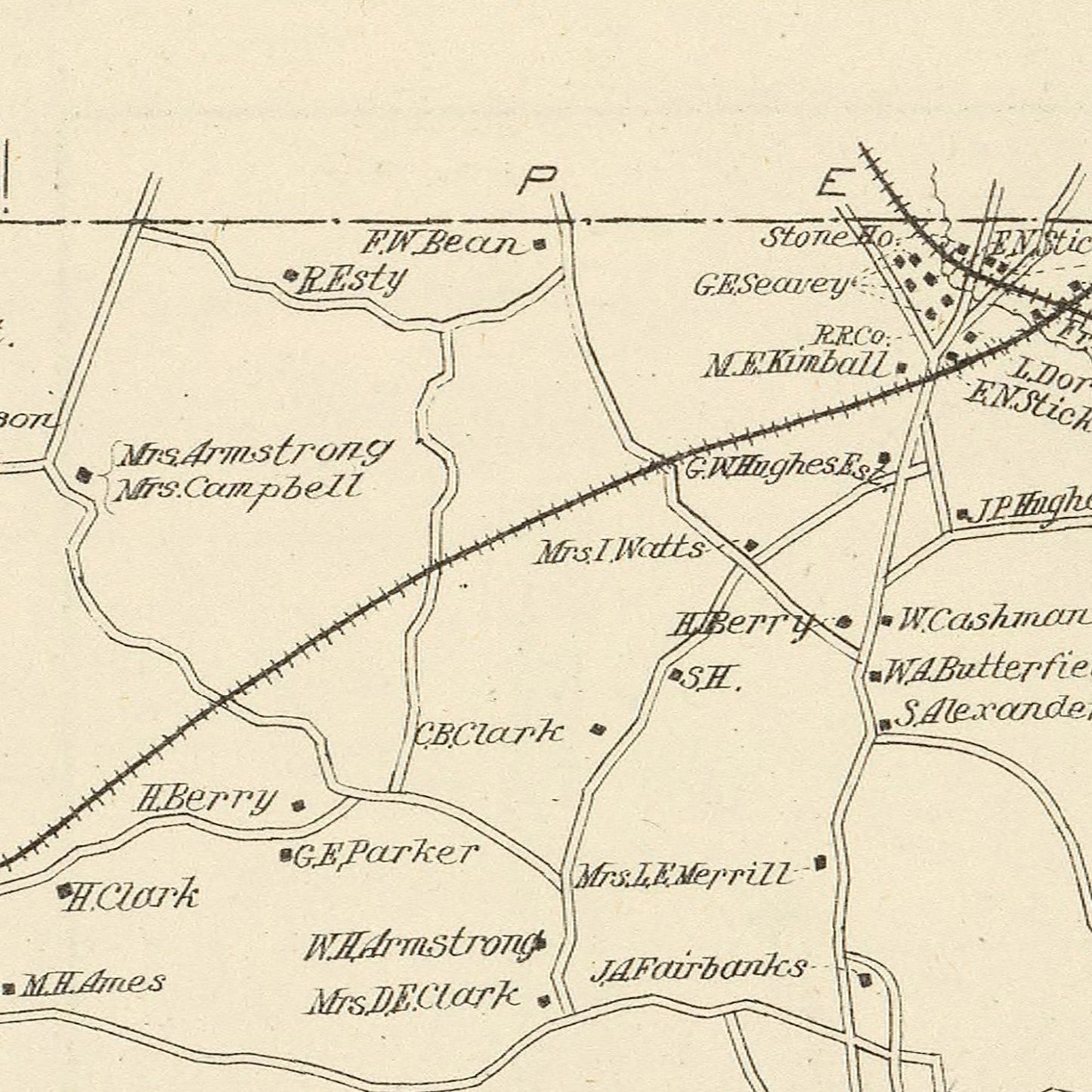 Vintage Map of New Castle, New Hampshire, 1892