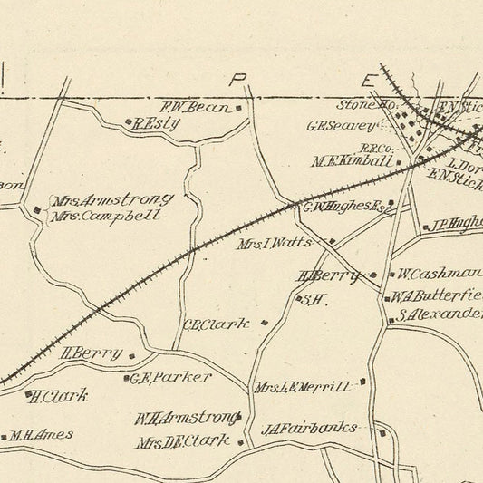 Vintage Map of New Castle, New Hampshire, 1892