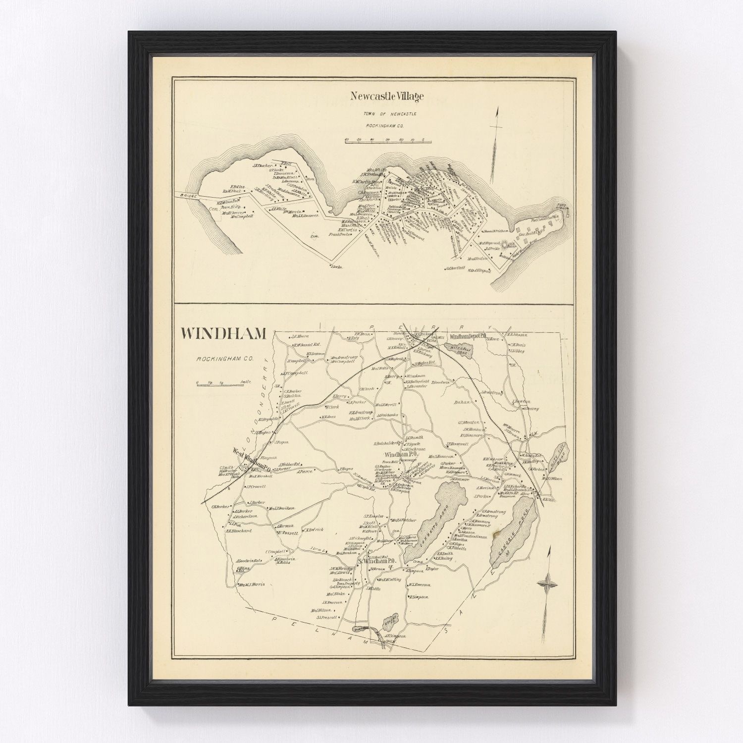 Vintage map of New Castle, New Hampshire, 1892