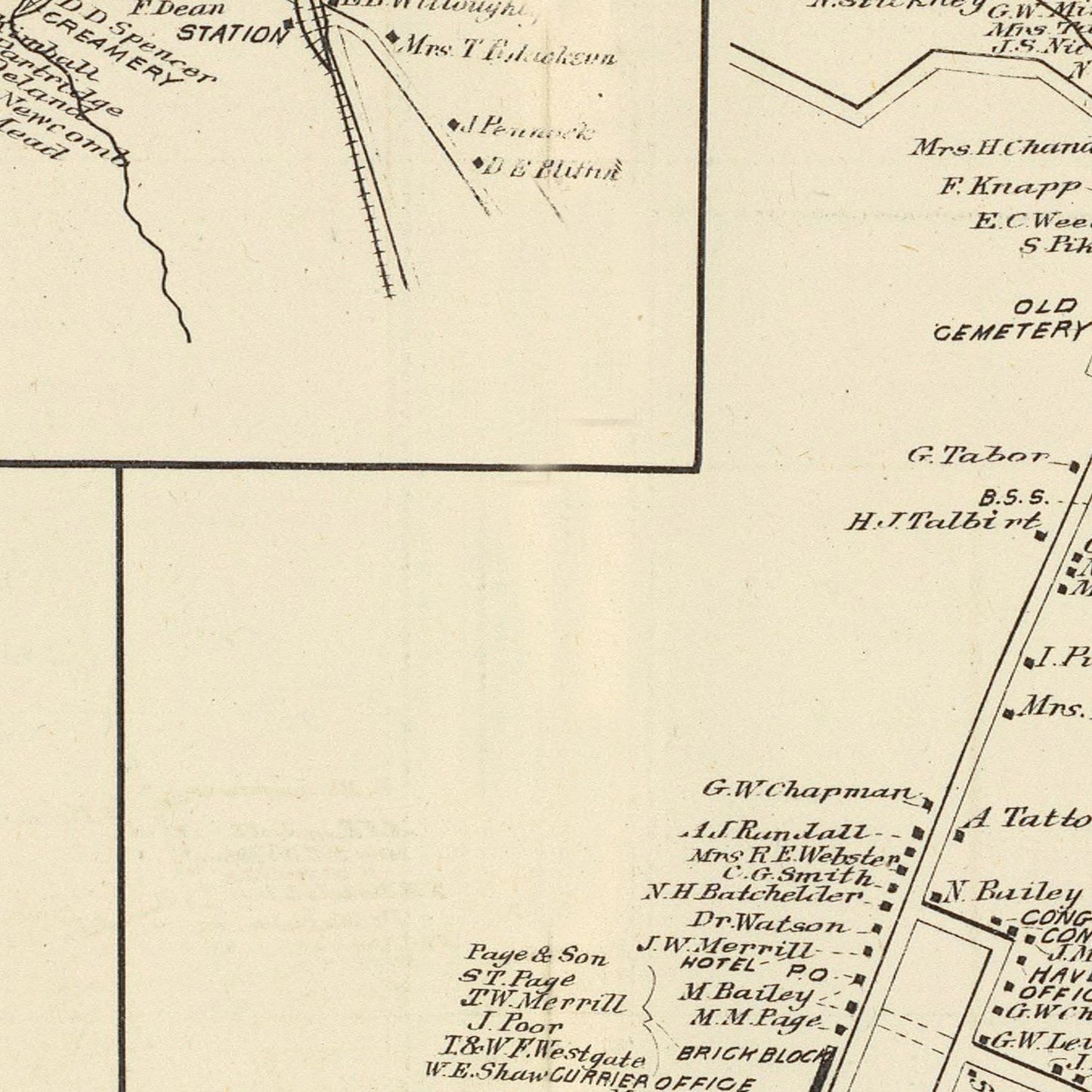 Vintage Map of Haverhill, New Hampshire, 1892