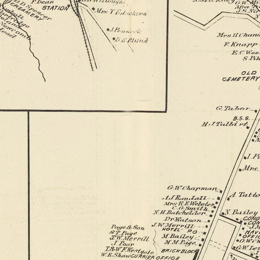 Vintage Map of Haverhill, New Hampshire, 1892