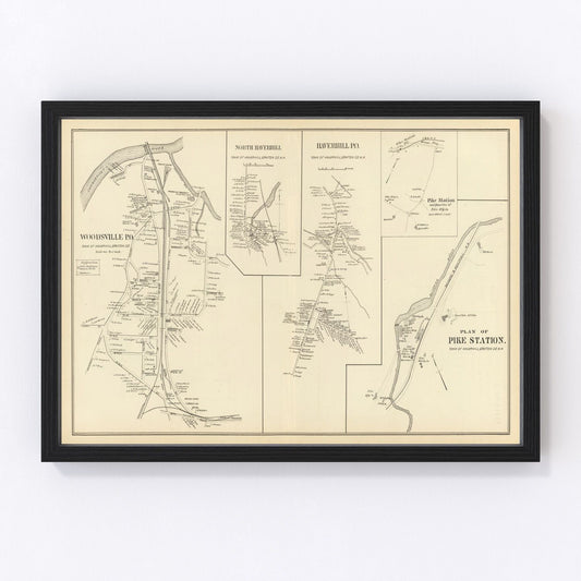 Vintage map of Haverhill, New Hampshire, 1892