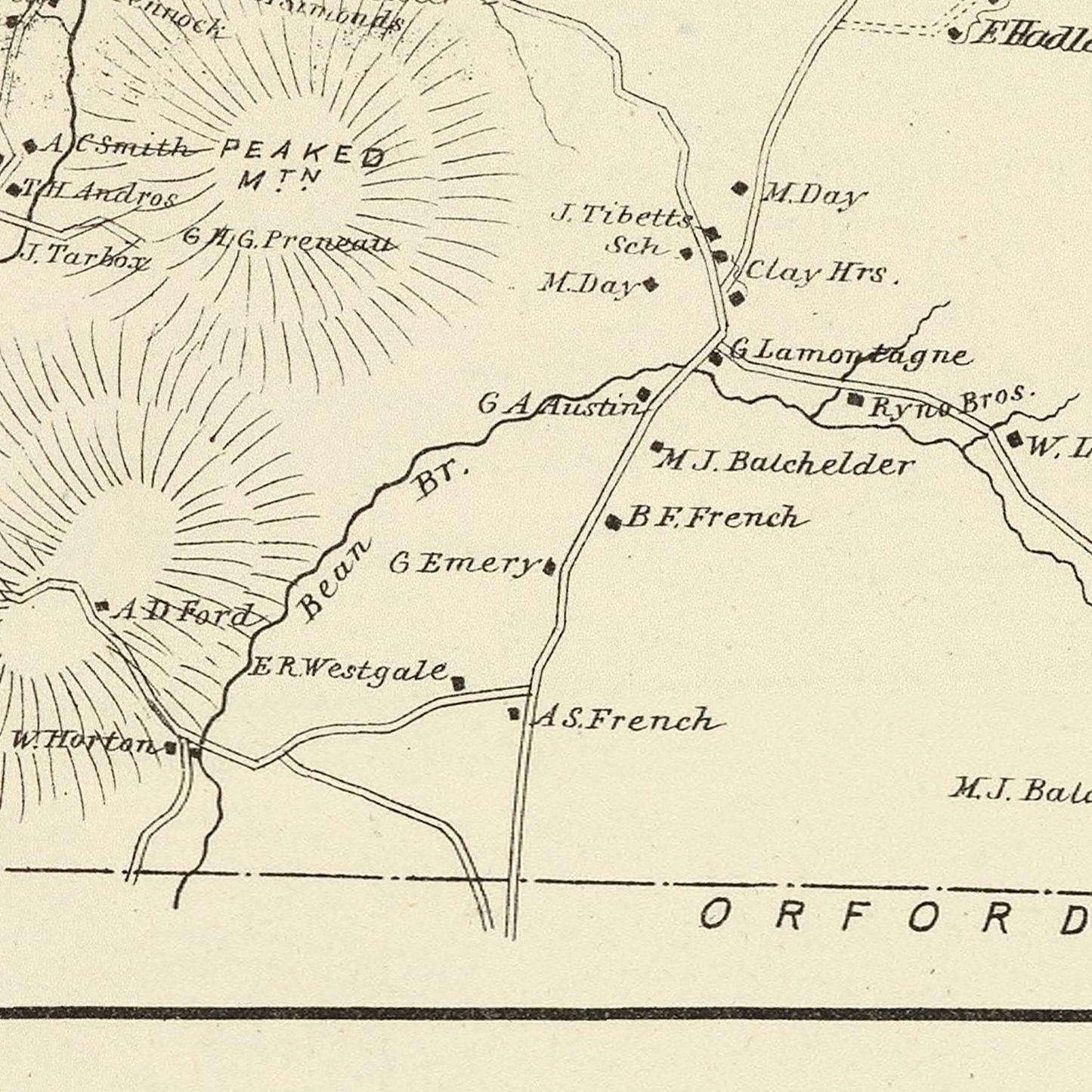 Vintage Map of Piermont, New Hampshire, 1892