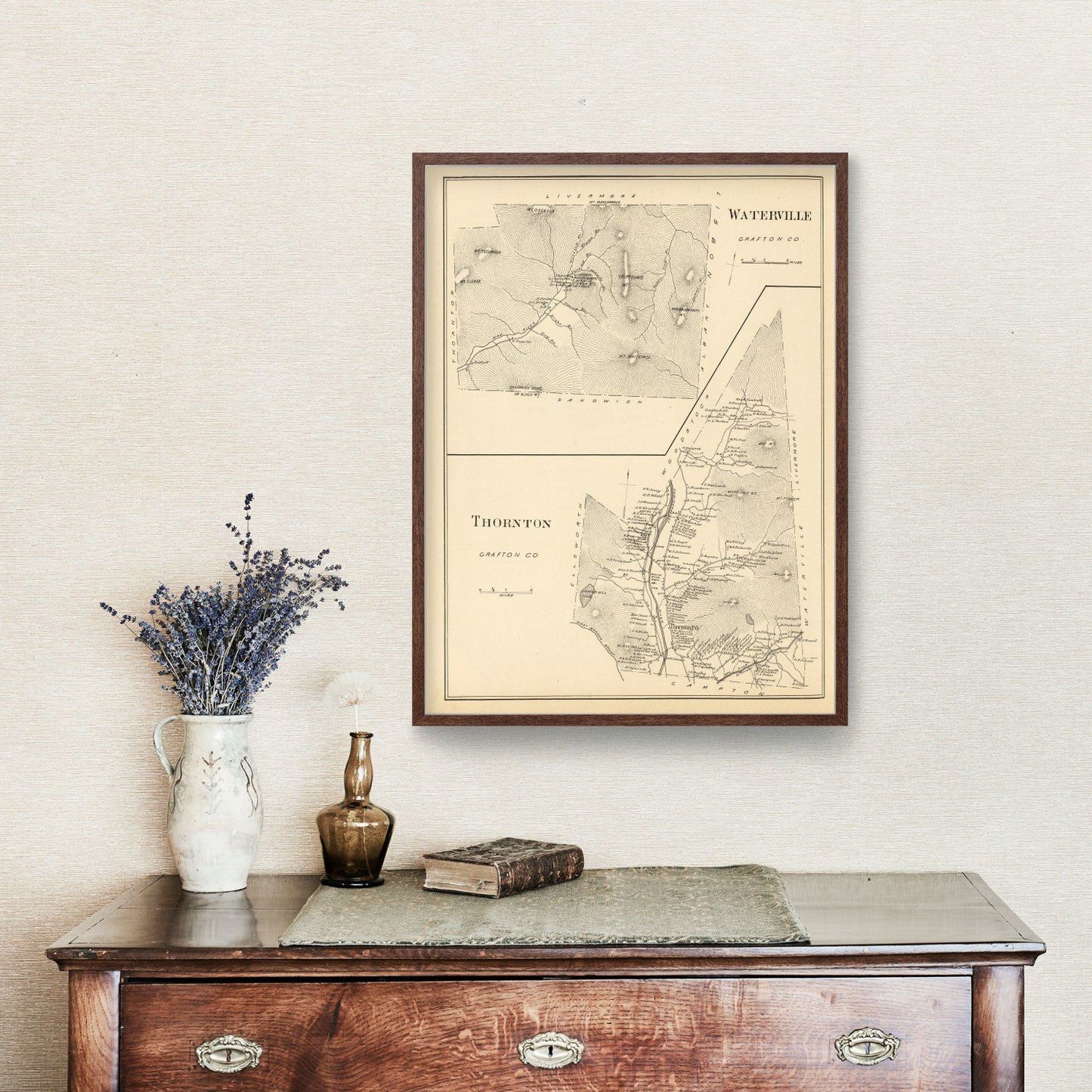 Vintage Map of Thornton, New Hampshire, 1892