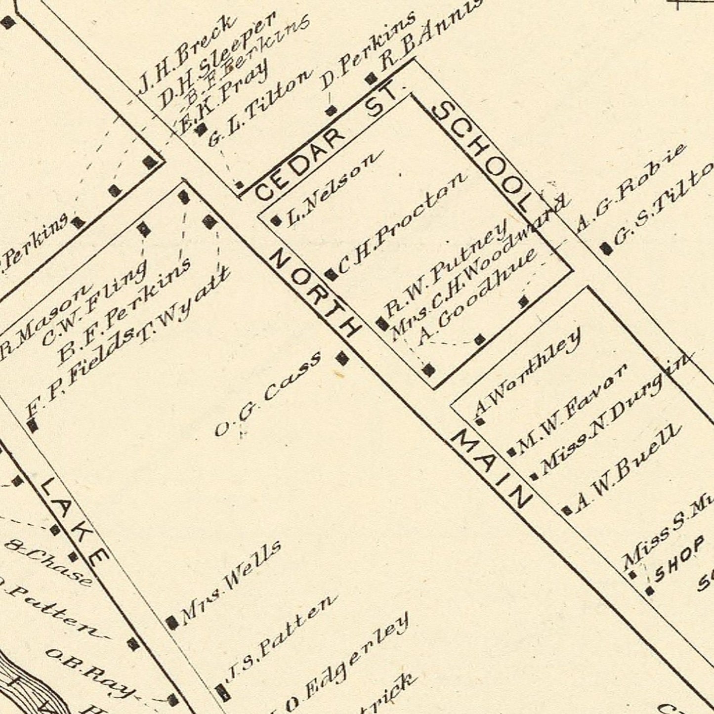 Vintage Map of Bristol, New Hampshire, 1892