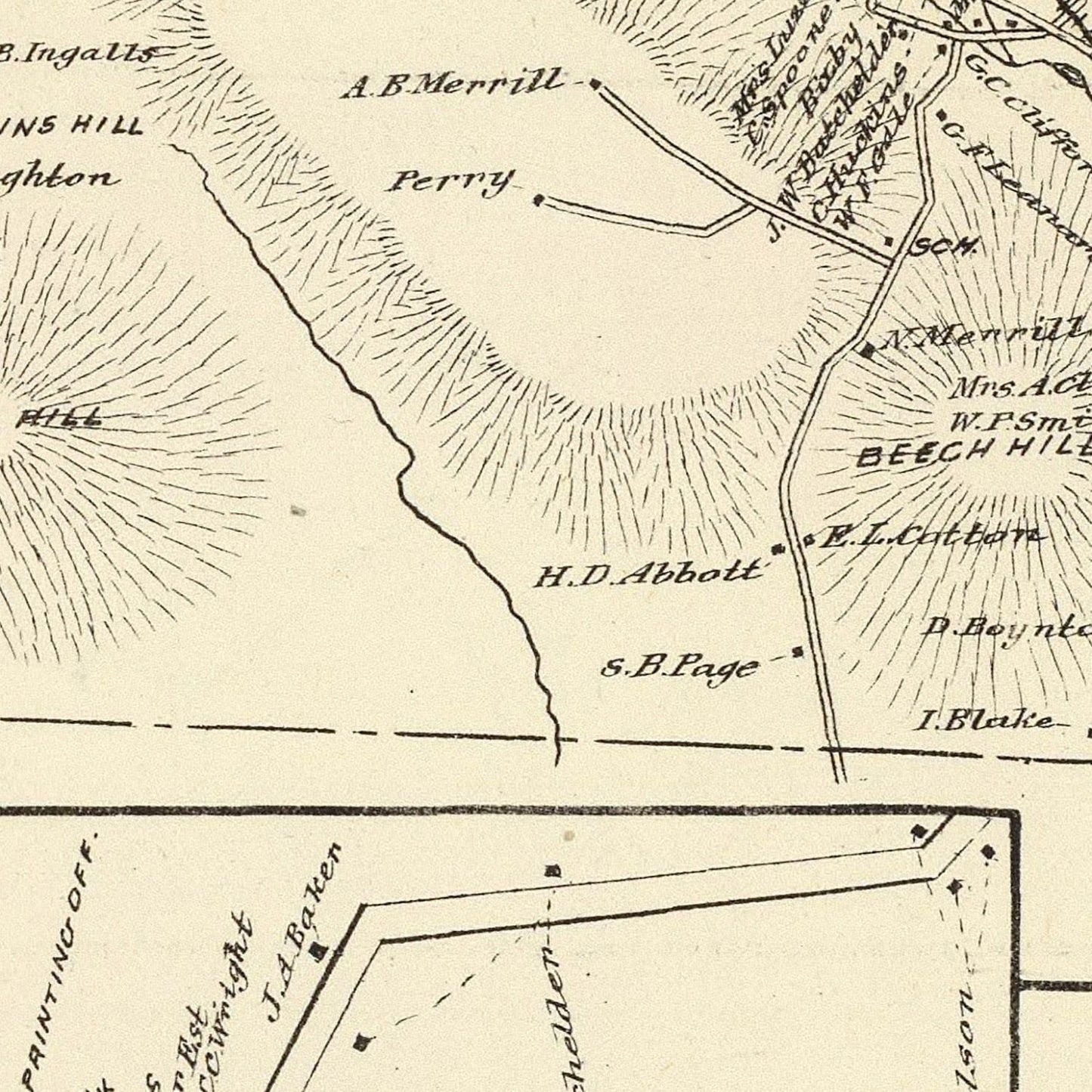 Vintage Map of Ashland, New Hampshire, 1892
