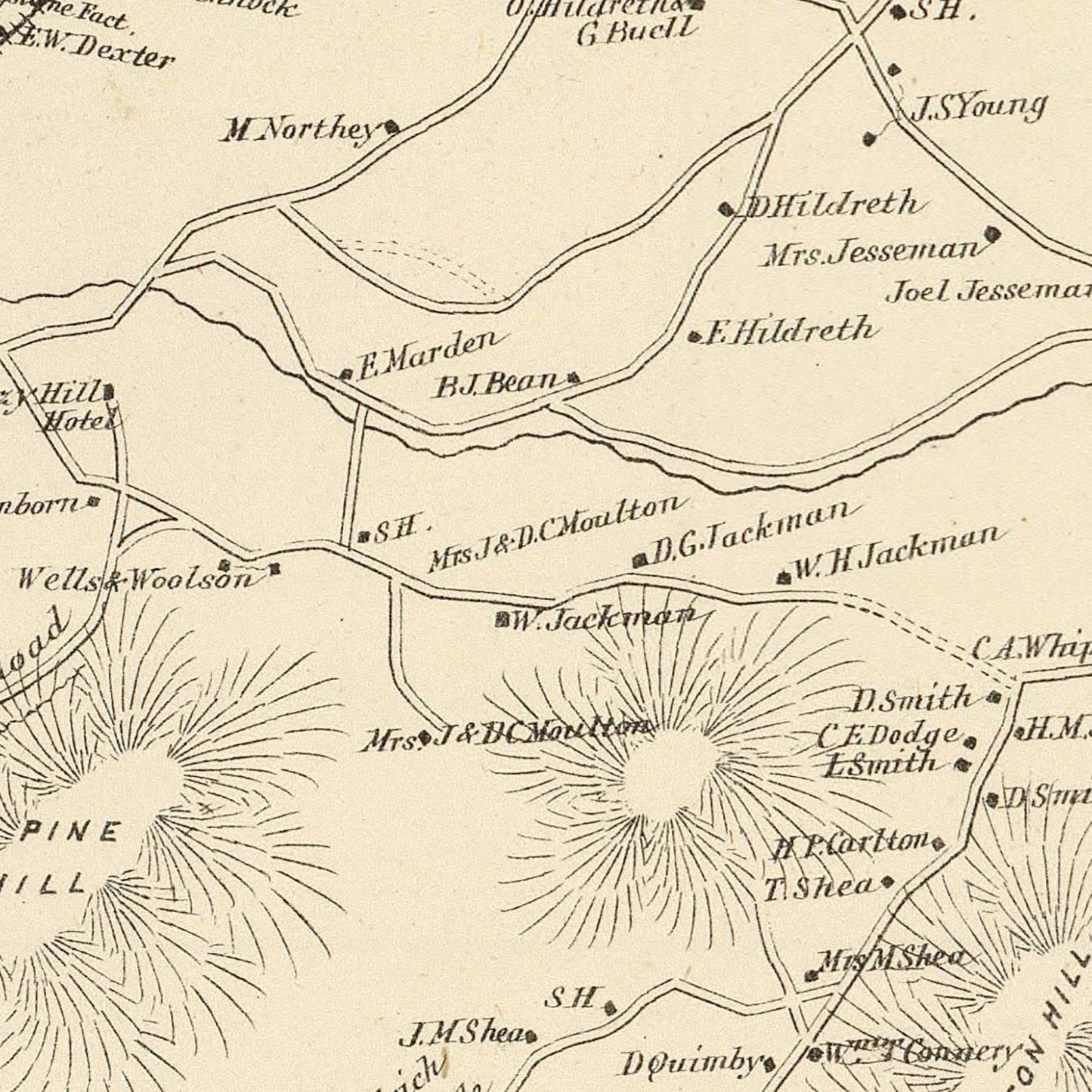 Vintage Map of Lisbon, New Hampshire, 1892