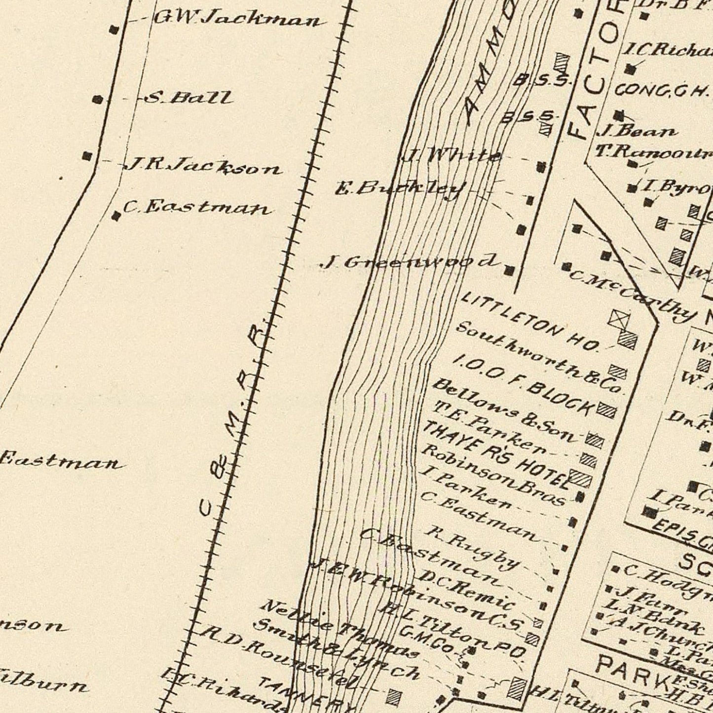 Vintage Map of Littleton, New Hampshire, 1892