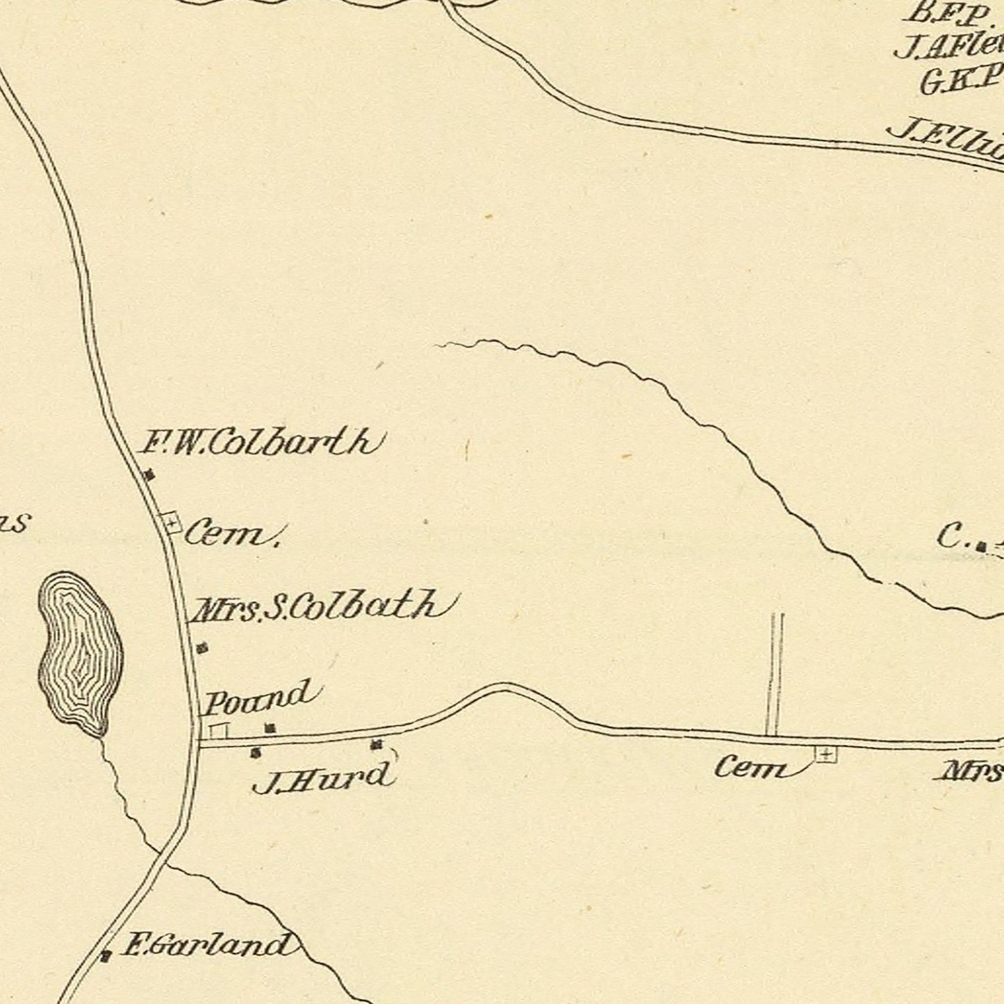 Vintage Map of Farmington, New Hampshire, 1892