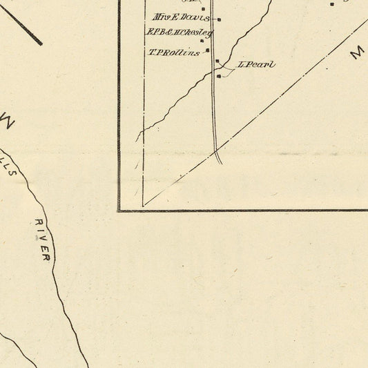 Vintage Map of Middleton, New Hampshire, 1892