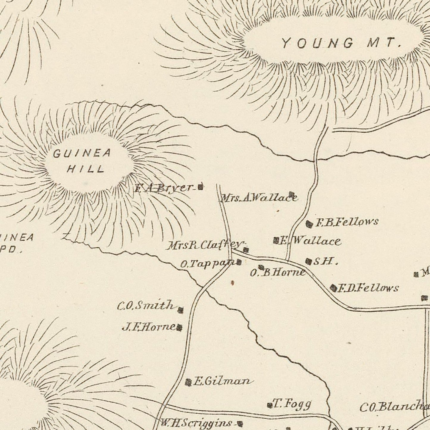 Vintage Map of Sandwich, New Hampshire, 1892