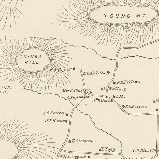 Vintage Map of Sandwich, New Hampshire, 1892